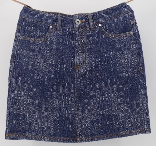 trendy jacquard fabric ladies' denim skirts
