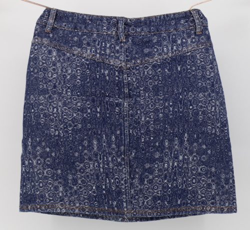 trendy jacquard fabric ladies' denim skirts