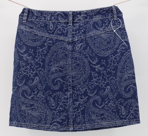 trendy jacquard fabric ladies' denim skirts