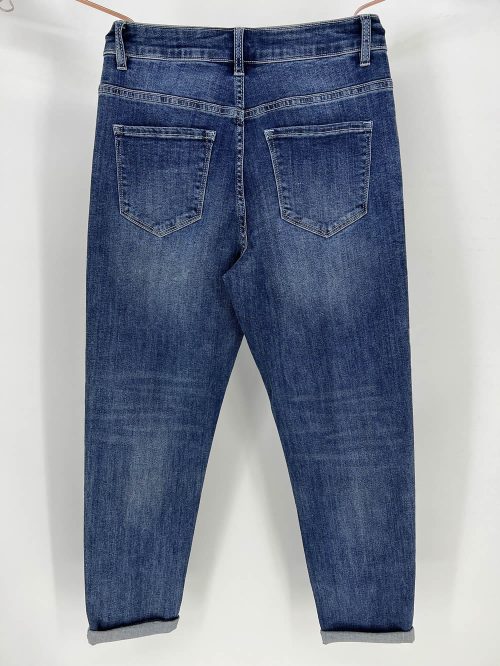 floral print denim jeans, high waist jeans, button fly denim, stretch denim pants, printed jeans, women's fashion jeans, trendy denim, metallic floral jeans, tapered leg jeans, customizable denim